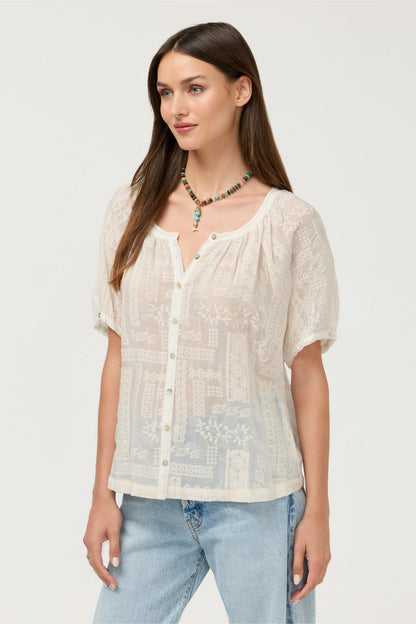 AVAH BUTTON DOWN SHIRT - Johnny Was Exclusive