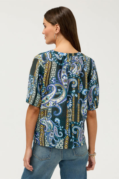 MARGOT SHORT SLEEVE BLOUSE - Johnny Was New