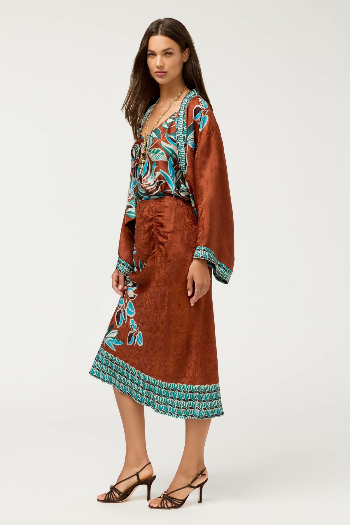 ENDORA MIDI SKIRT - Johnny Was Exclusive