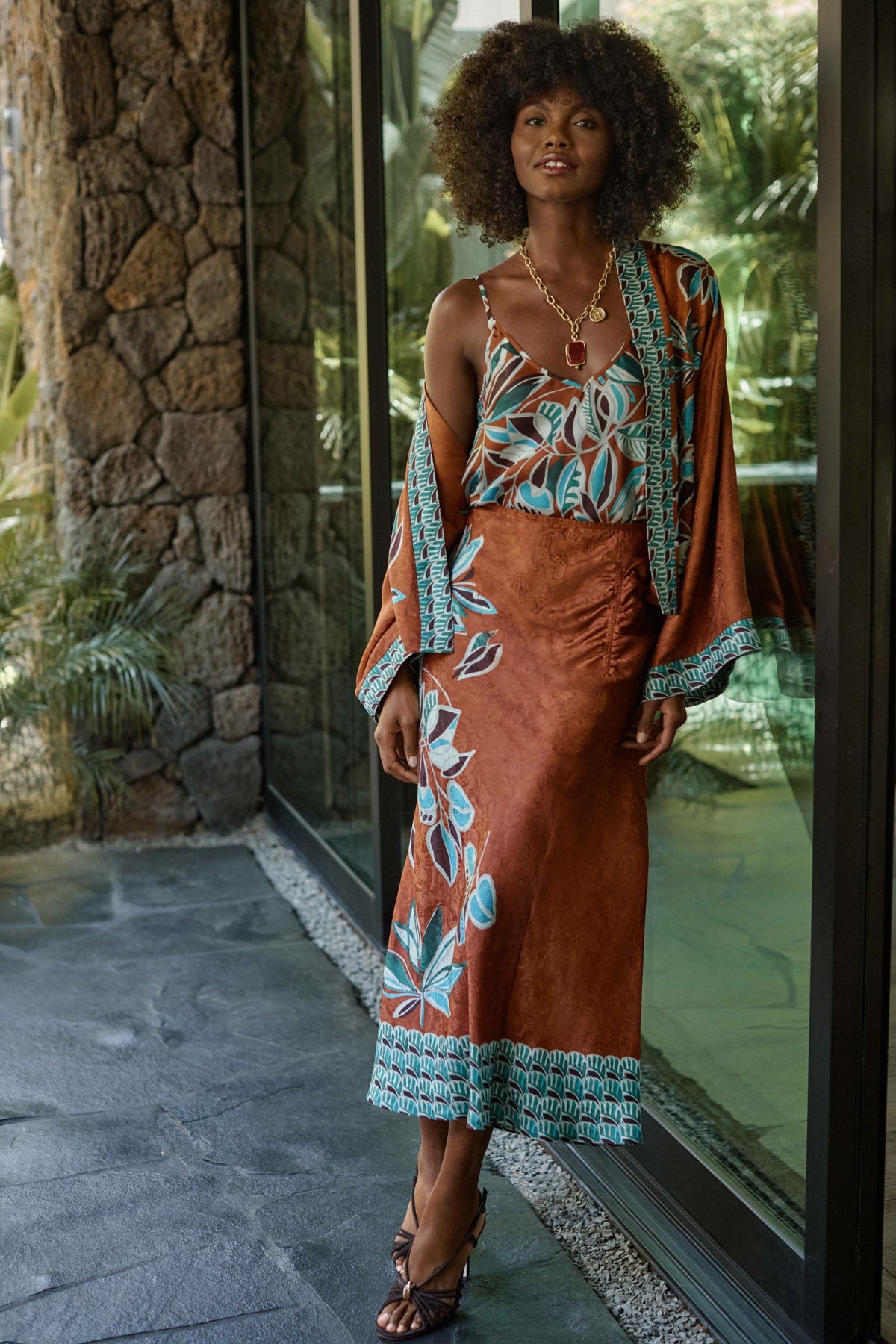 ENDORA MIDI SKIRT - Johnny Was Exclusive
