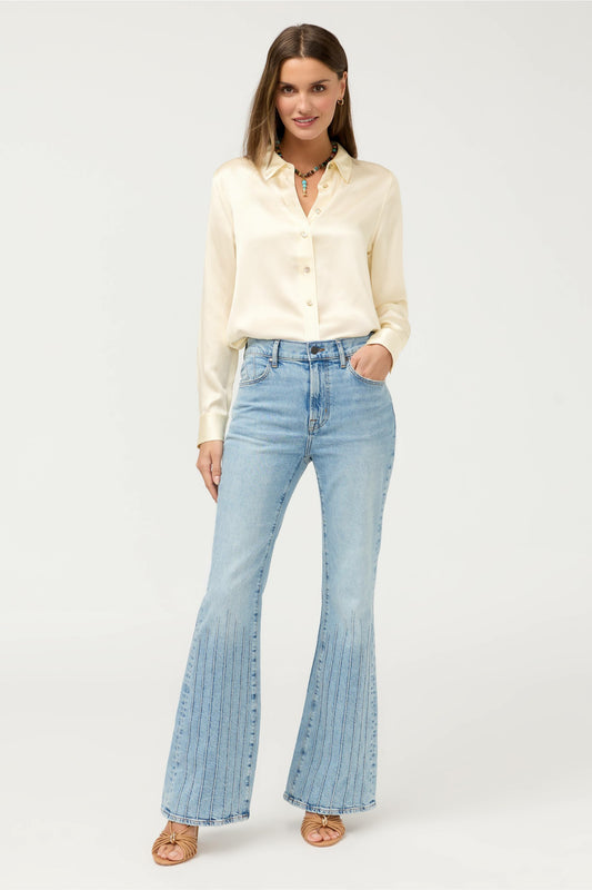 DAVADI PINTUCK FLARE JEAN - Johnny Was Popular
