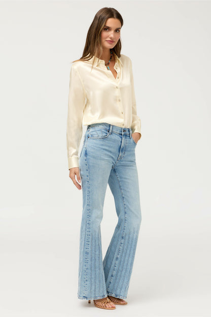 DAVADI PINTUCK FLARE JEAN - Johnny Was Popular