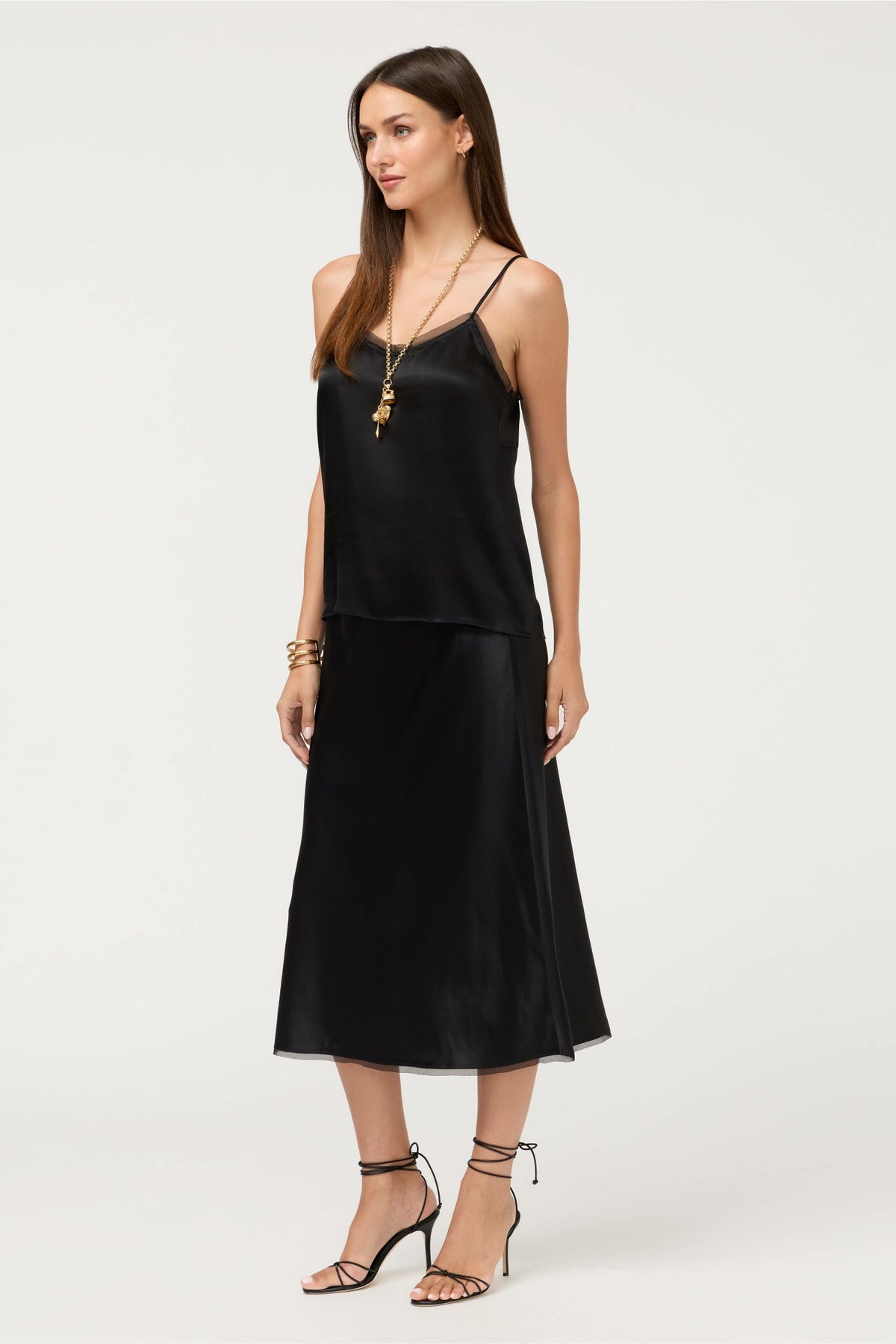 ESSENTIALS SILK BIAS SKIRT - Johnny Was Exclusive