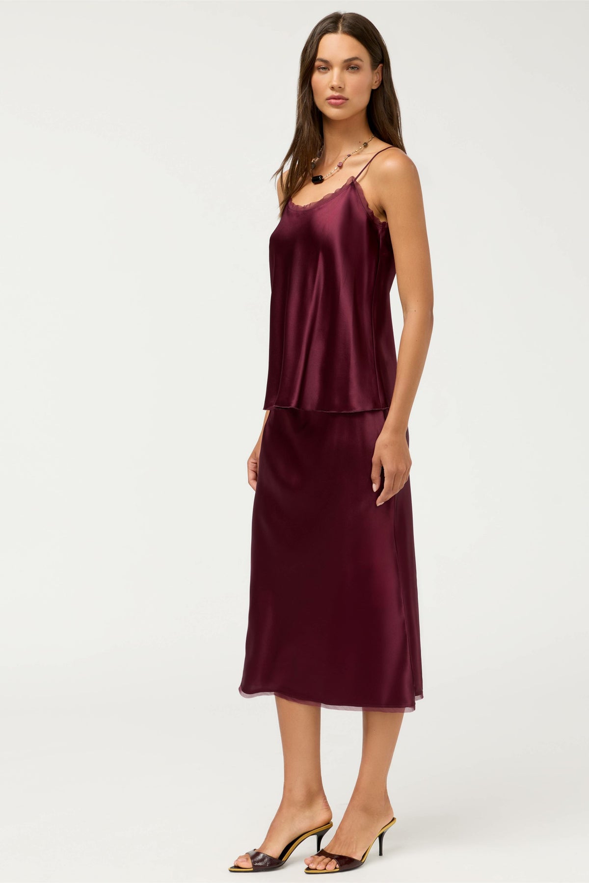 ESSENTIALS SILK BIAS SKIRT - Johnny Was Signature