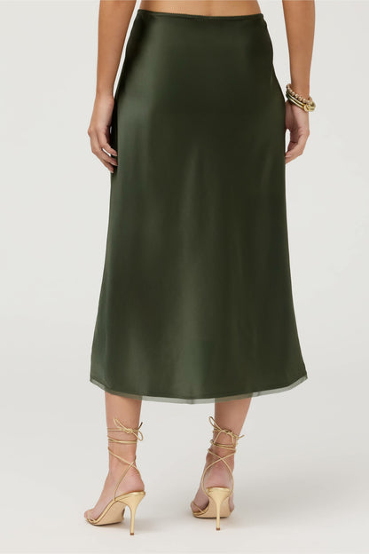 ESSENTIALS SILK BIAS SKIRT - Johnny Was New