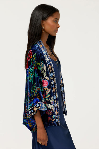 VELVET CROPPED KIMONO - Johnny Was Trending