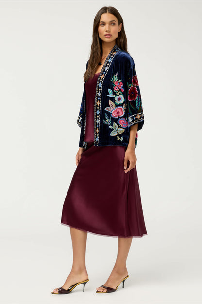 VELVET CROPPED KIMONO - Johnny Was Trending