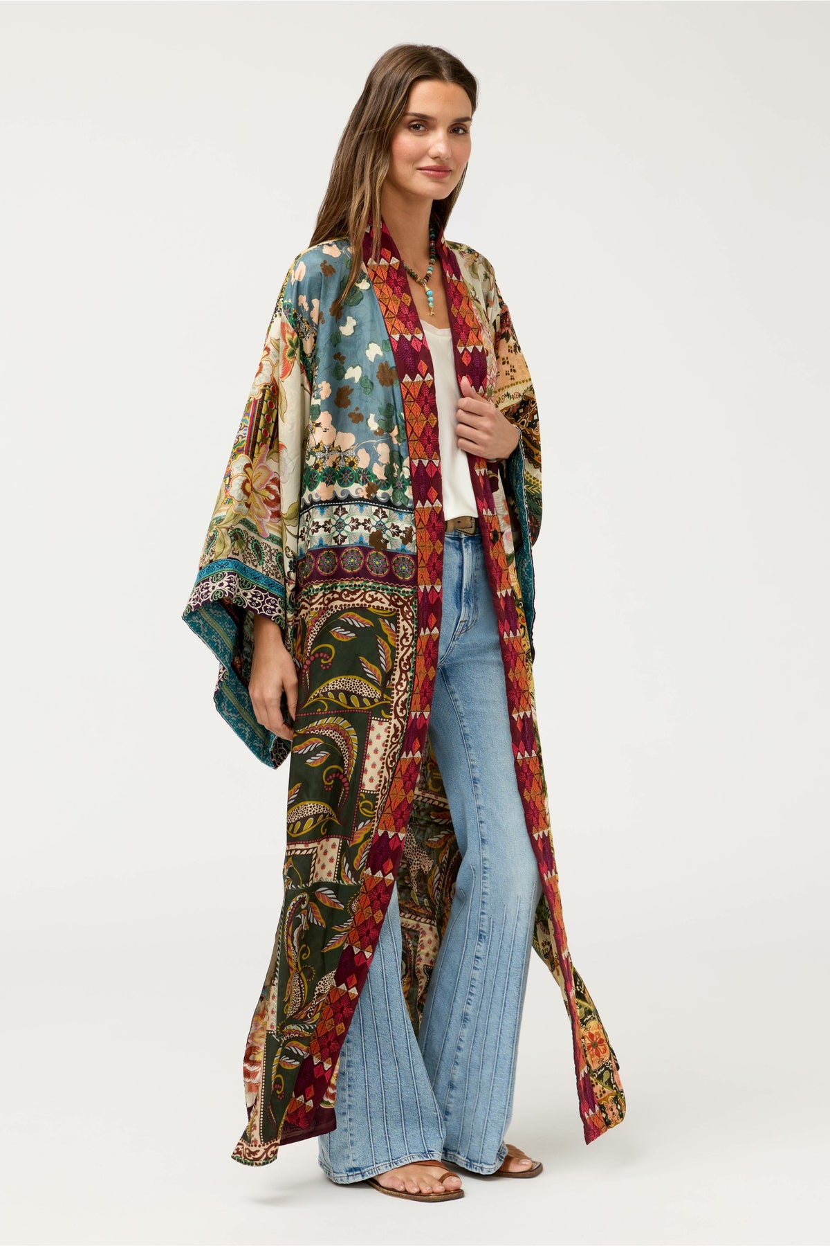 AZIZA REVERSIBLE LONG KIMONO - Johnny Was Signature