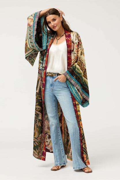AZIZA REVERSIBLE LONG KIMONO - Johnny Was Signature