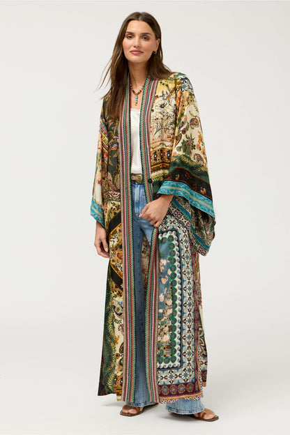 AZIZA REVERSIBLE LONG KIMONO - Johnny Was Signature