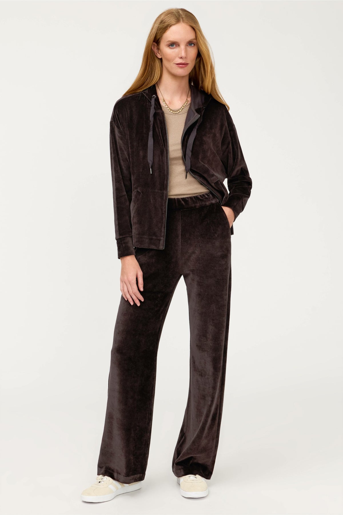 ESSENTIALS VELOUR WIDE LEG PANT - Johnny Was New