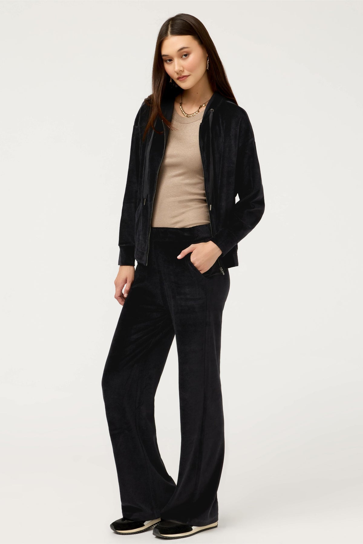 ESSENTIALS VELOUR WIDE LEG PANT - Johnny Was Featured