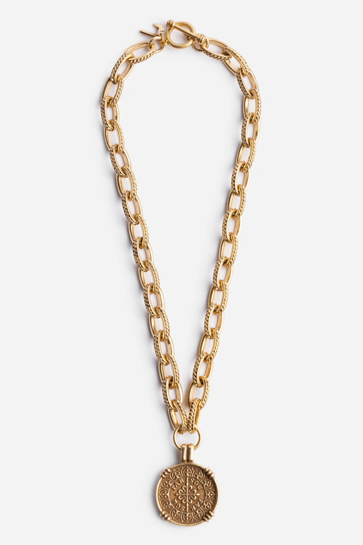 TWO-TONE COIN PENDANT CHAIN - Johnny Was Best Seller