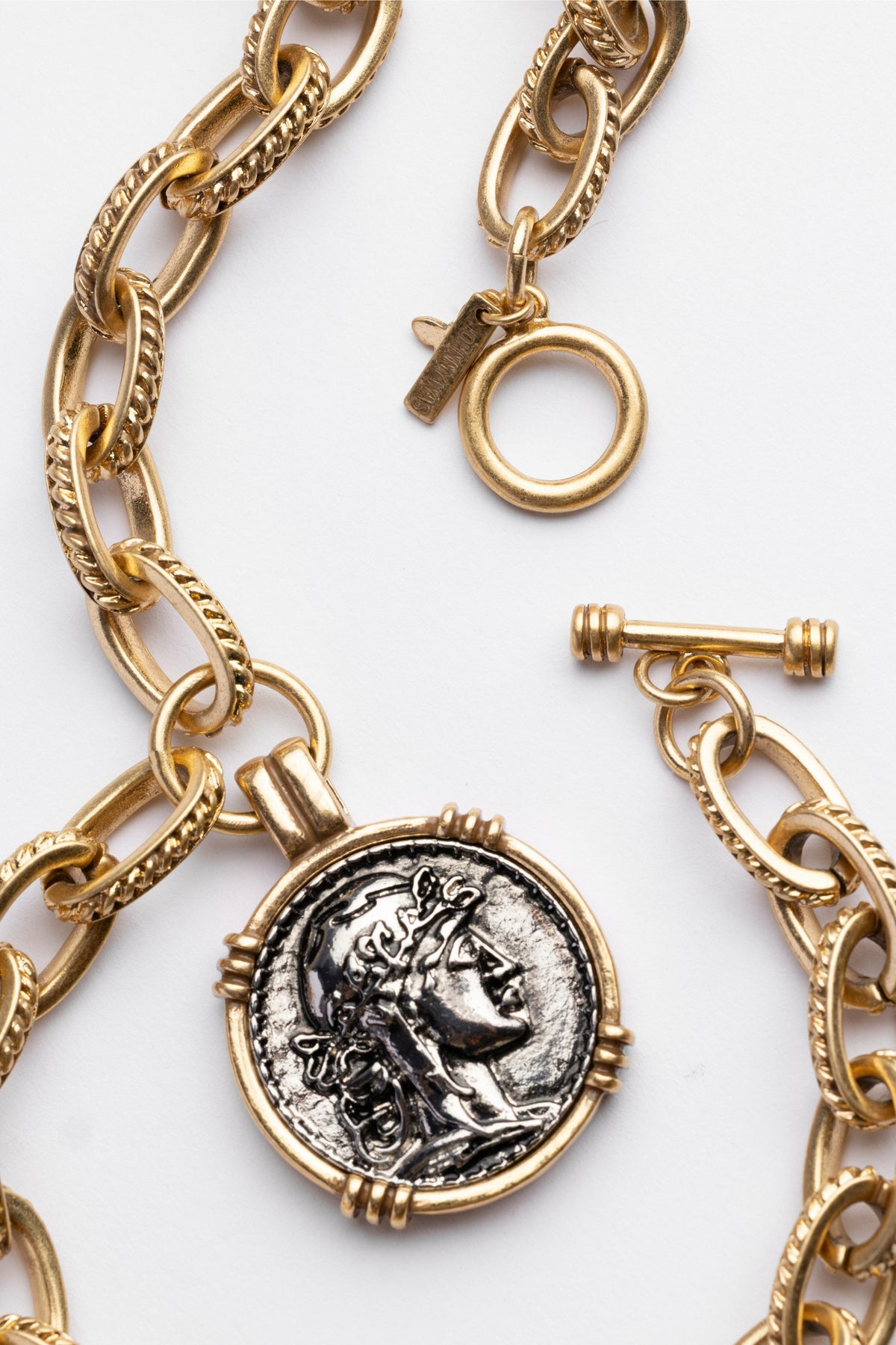 TWO-TONE COIN PENDANT CHAIN - Johnny Was Best Seller