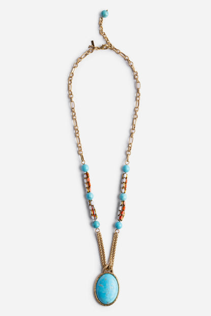 TURQUOISE MULTI BEAD NECKLACE - Johnny Was Recommended
