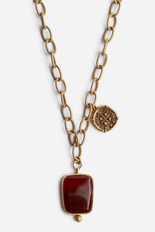 CARNELIAN PENDANT CHAIN - Johnny Was Exclusive