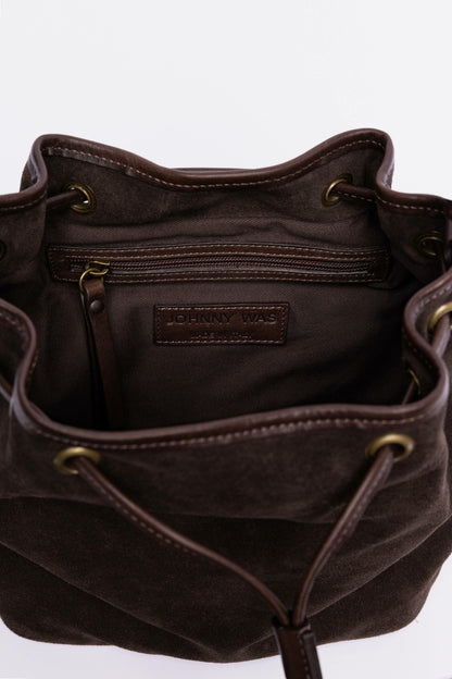 ITALIAN SUEDE CINCH CROSSBODY BUCKETBAG - Johnny Was Signature