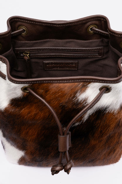 ITALIAN CALF HAIR CINCH CROSSBODY BUCKET - Johnny Was New