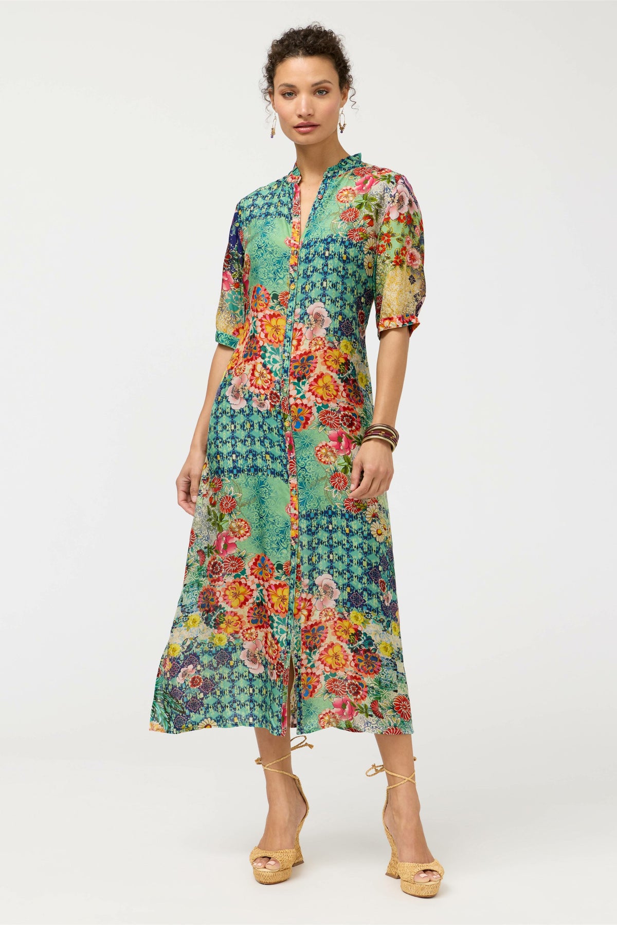 MIDAXI SHIRT DRESS - Johnny Was Featured