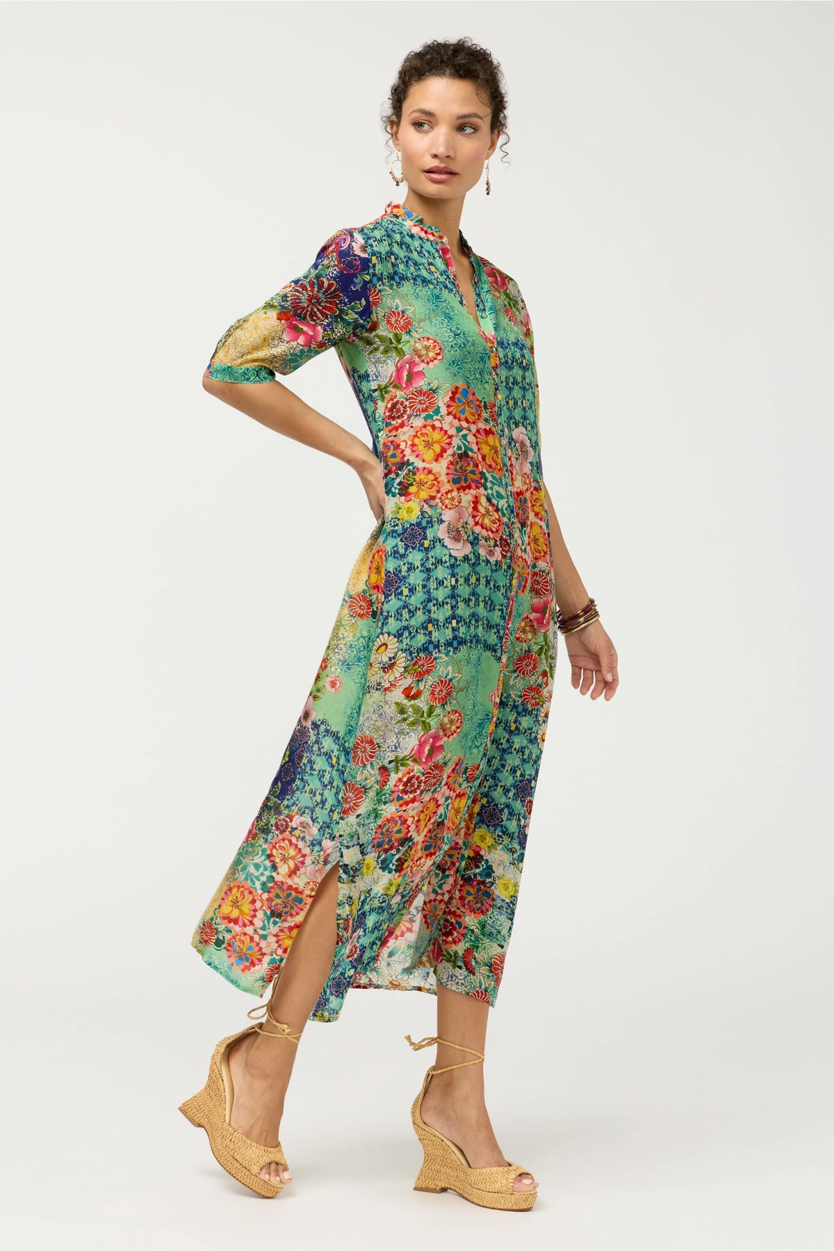 MIDAXI SHIRT DRESS - Johnny Was Featured