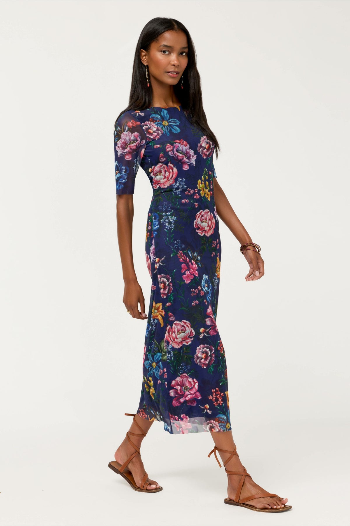 ASTRID MESH MIDI DRESS - Johnny Was Popular