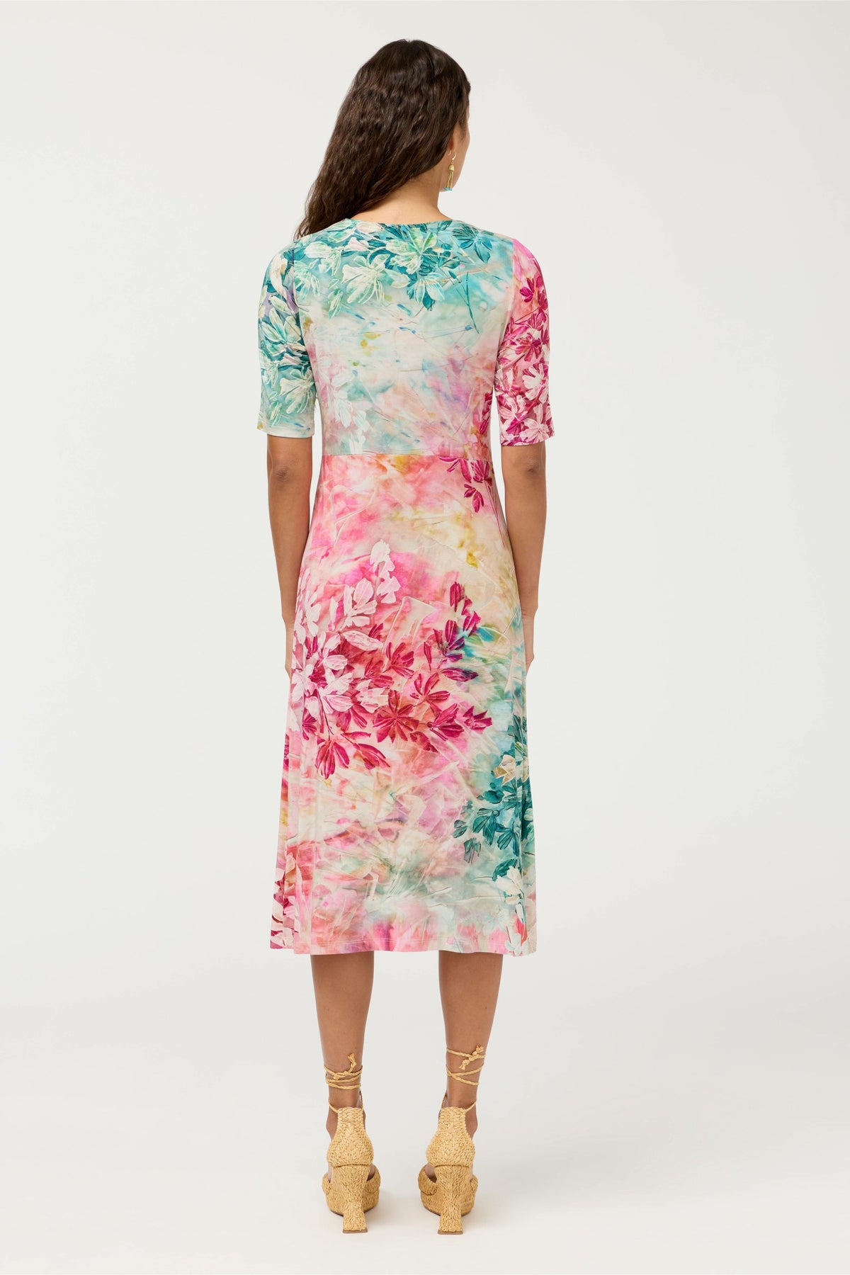 THE JANIE FAVORITE TWIST FRONT MIDI SWING DRESS - Johnny Was Trending