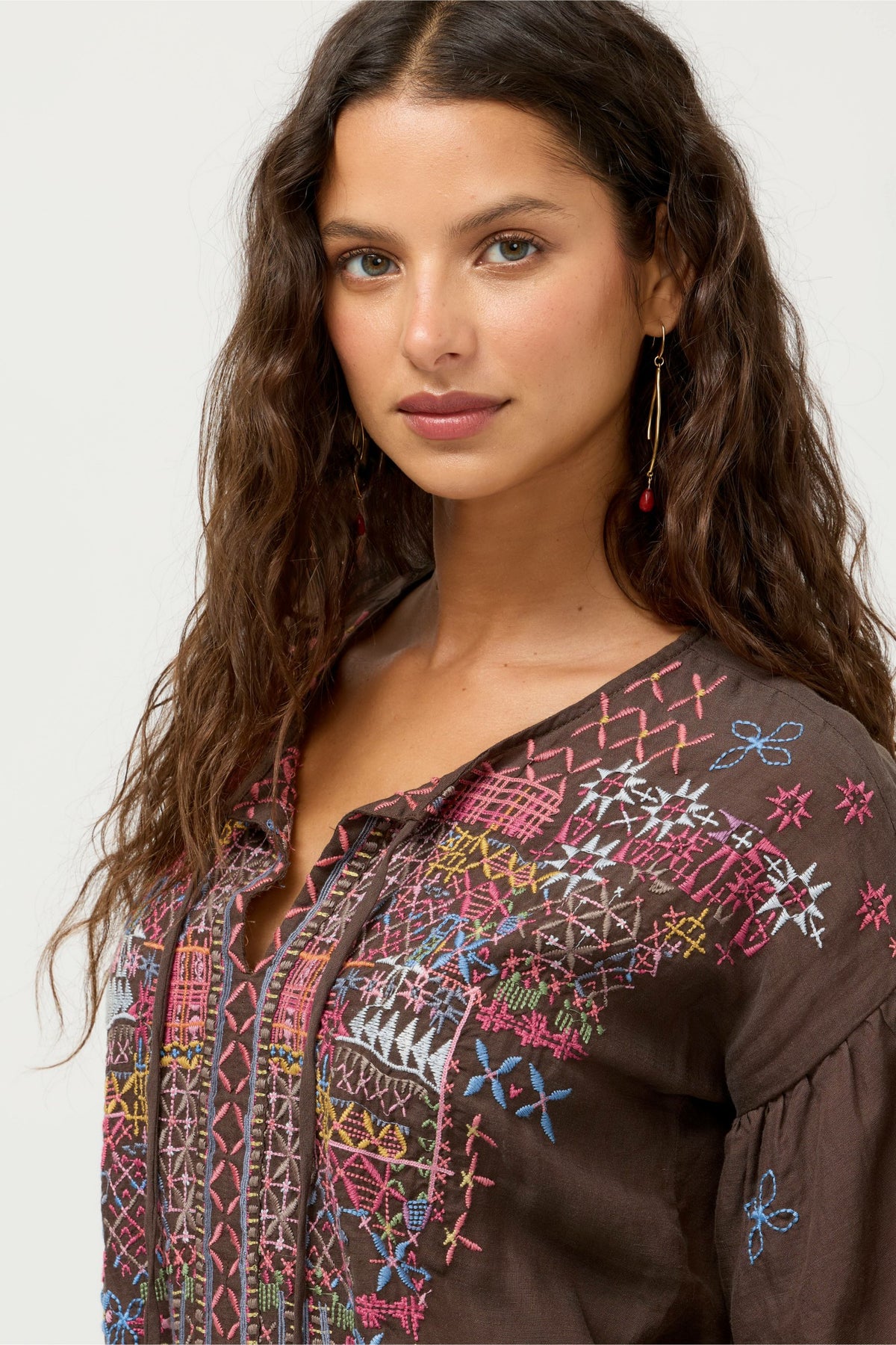 BISHOP SLEEVE FLOUNCE DRESS - Johnny Was Popular