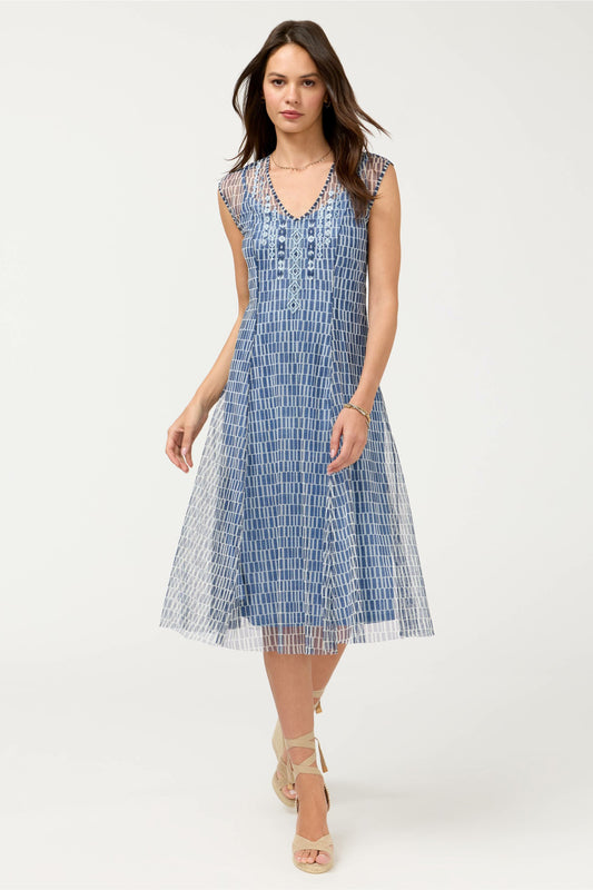 DOROTEA MIDI MESH DRESS - Johnny Was Best Seller