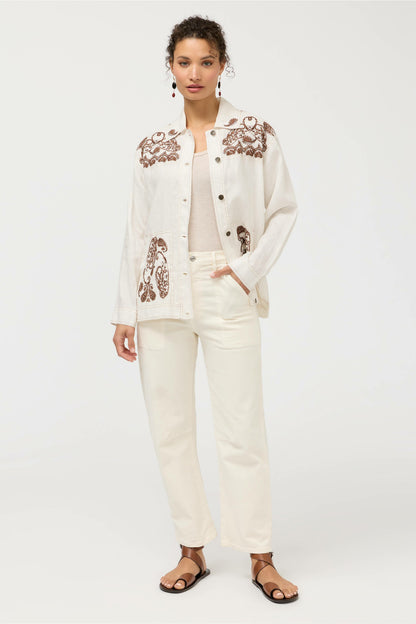 LINEN TRAPUNTO CHORE JACKET - Johnny Was Trending