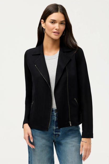 ESSENTIALS FRENCH TERRY MOTO JACKET - Johnny Was New