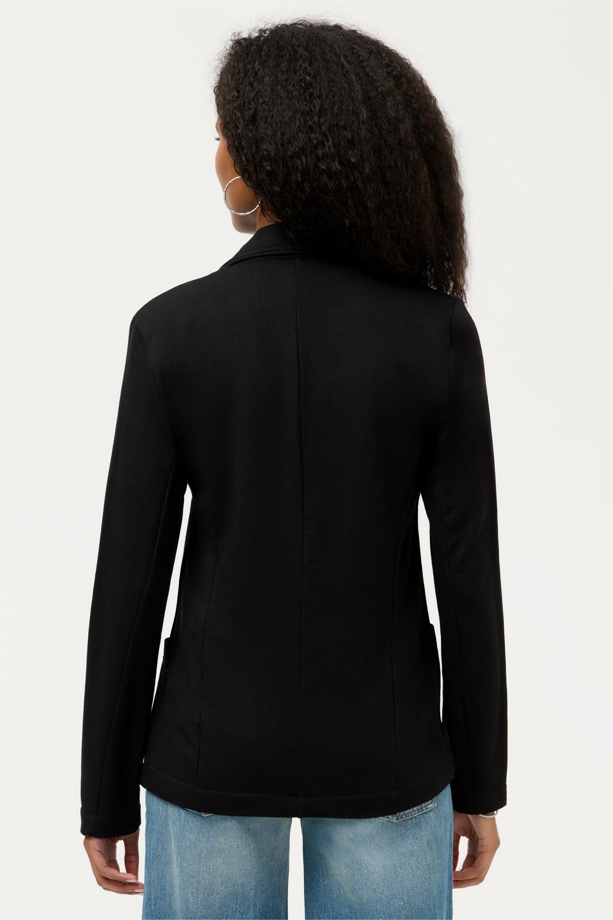 ESSENTIALS FRENCH TERRY ONE BUTTON BLAZER - Johnny Was Trending