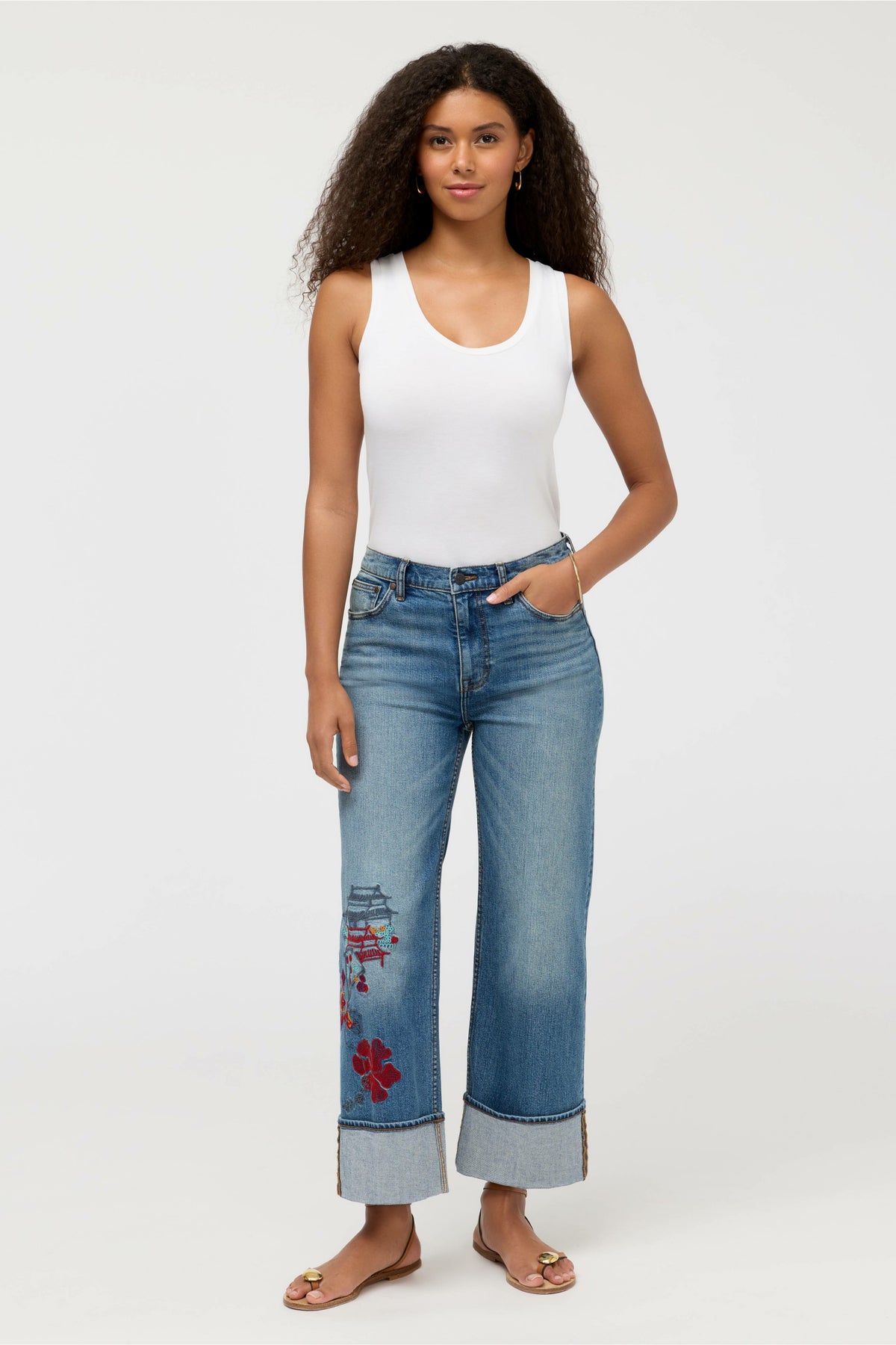 THE ANKLE WIDE LEG JEAN - Johnny Was New