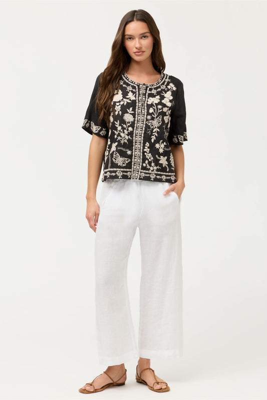 CROPPED LINEN PANT - Johnny Was Featured