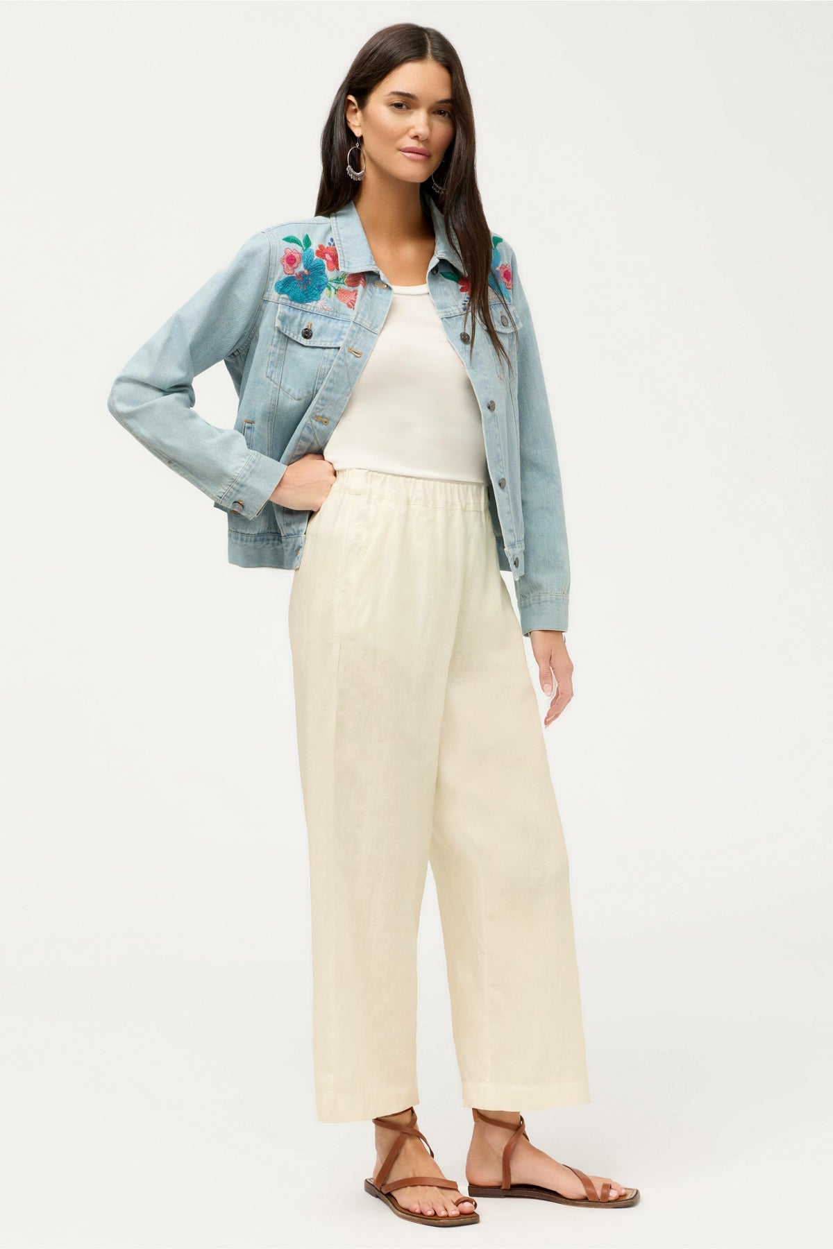 CROPPED LINEN PANT - Johnny Was Exclusive