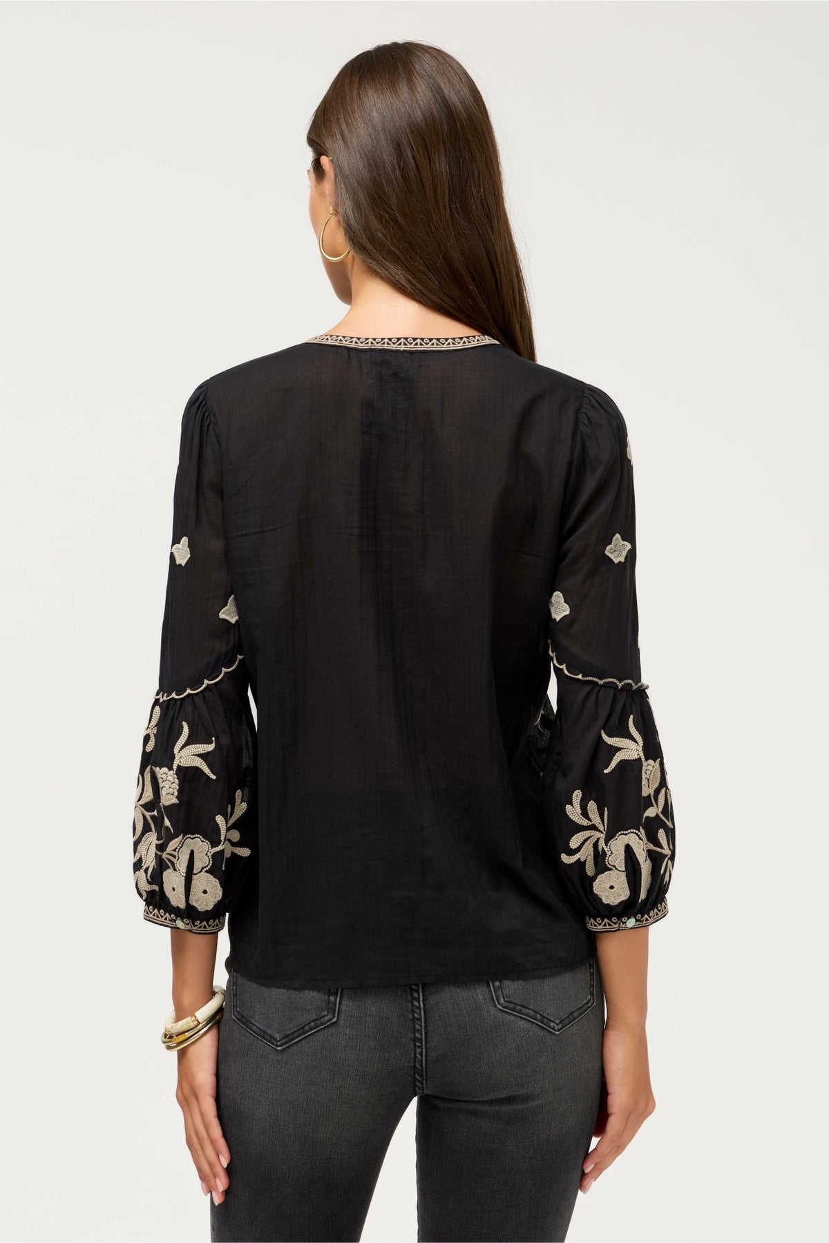 SCALLOP SLEEVE BLOUSE - Johnny Was Recommended