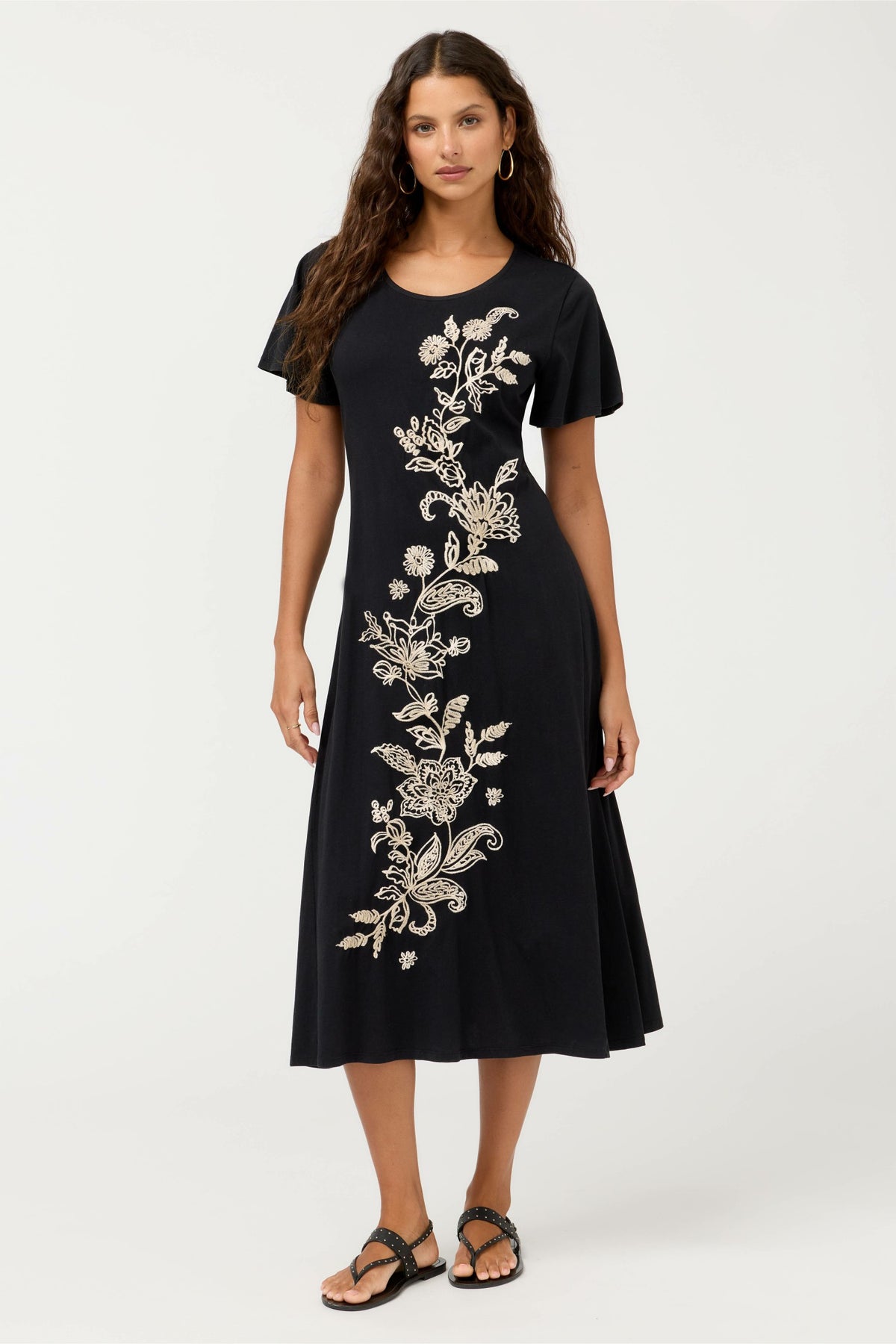 FLUTTER SLEEVE KNIT DRESS - Johnny Was Trending