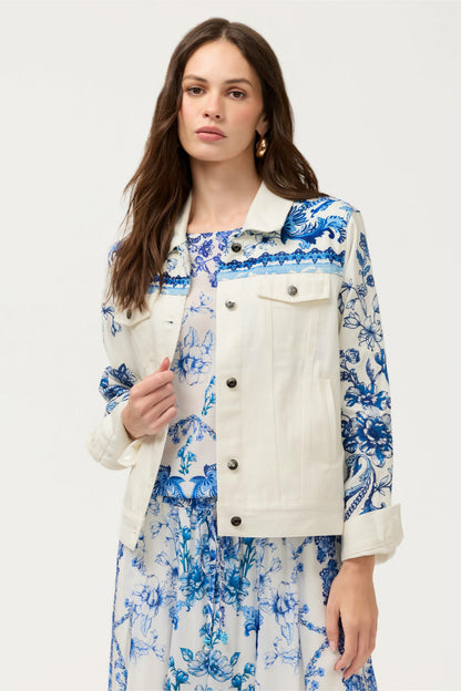 BANDANA DENIM JACKET - Johnny Was Popular