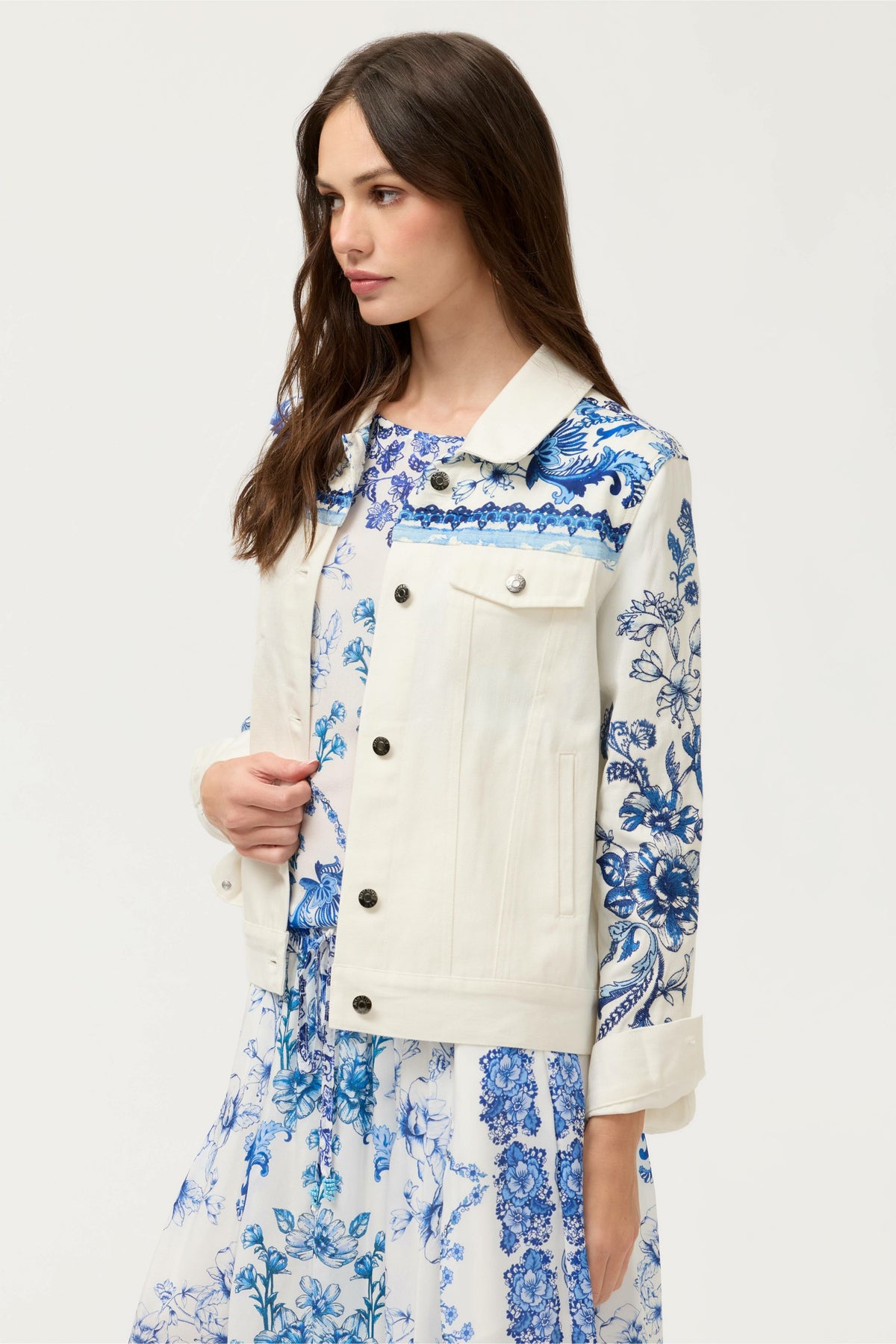 BANDANA DENIM JACKET - Johnny Was Popular