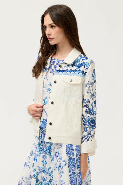 BANDANA DENIM JACKET - Johnny Was Popular
