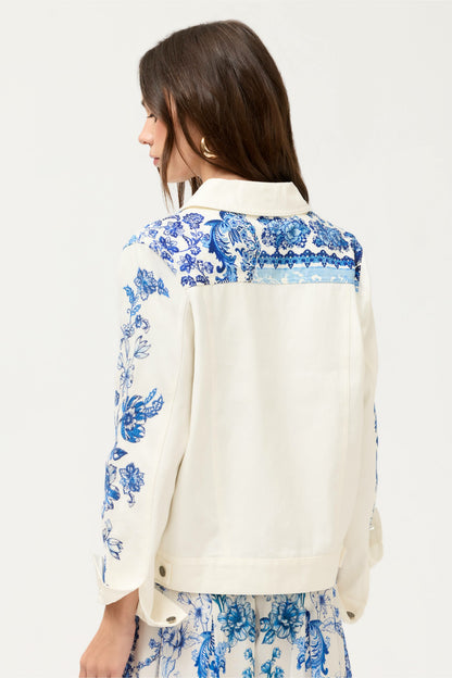 BANDANA DENIM JACKET - Johnny Was Popular