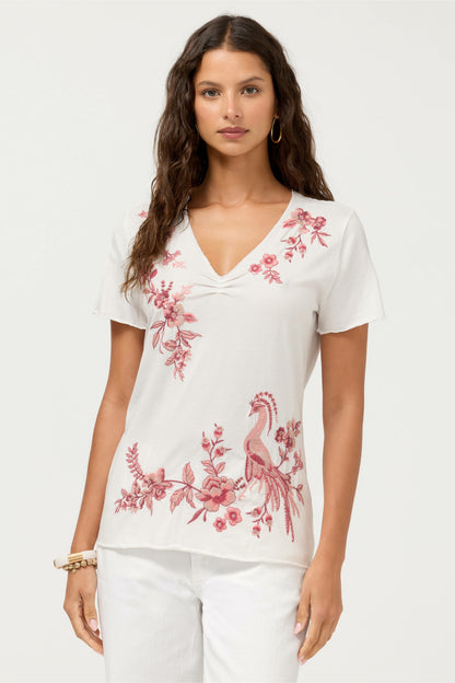 PLEAT FRONT TEE - Johnny Was Signature