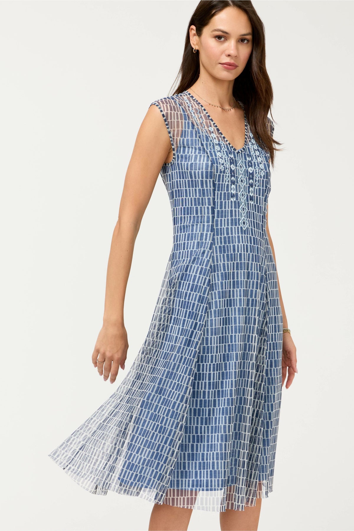 DOROTEA MIDI MESH DRESS - Johnny Was Trending