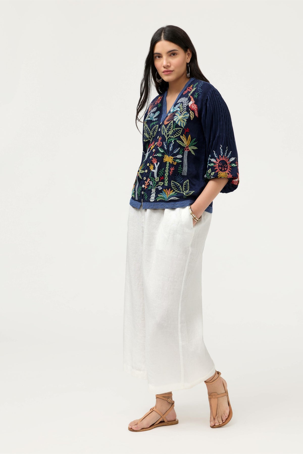 CROPPED LINEN PANT - Johnny Was Recommended
