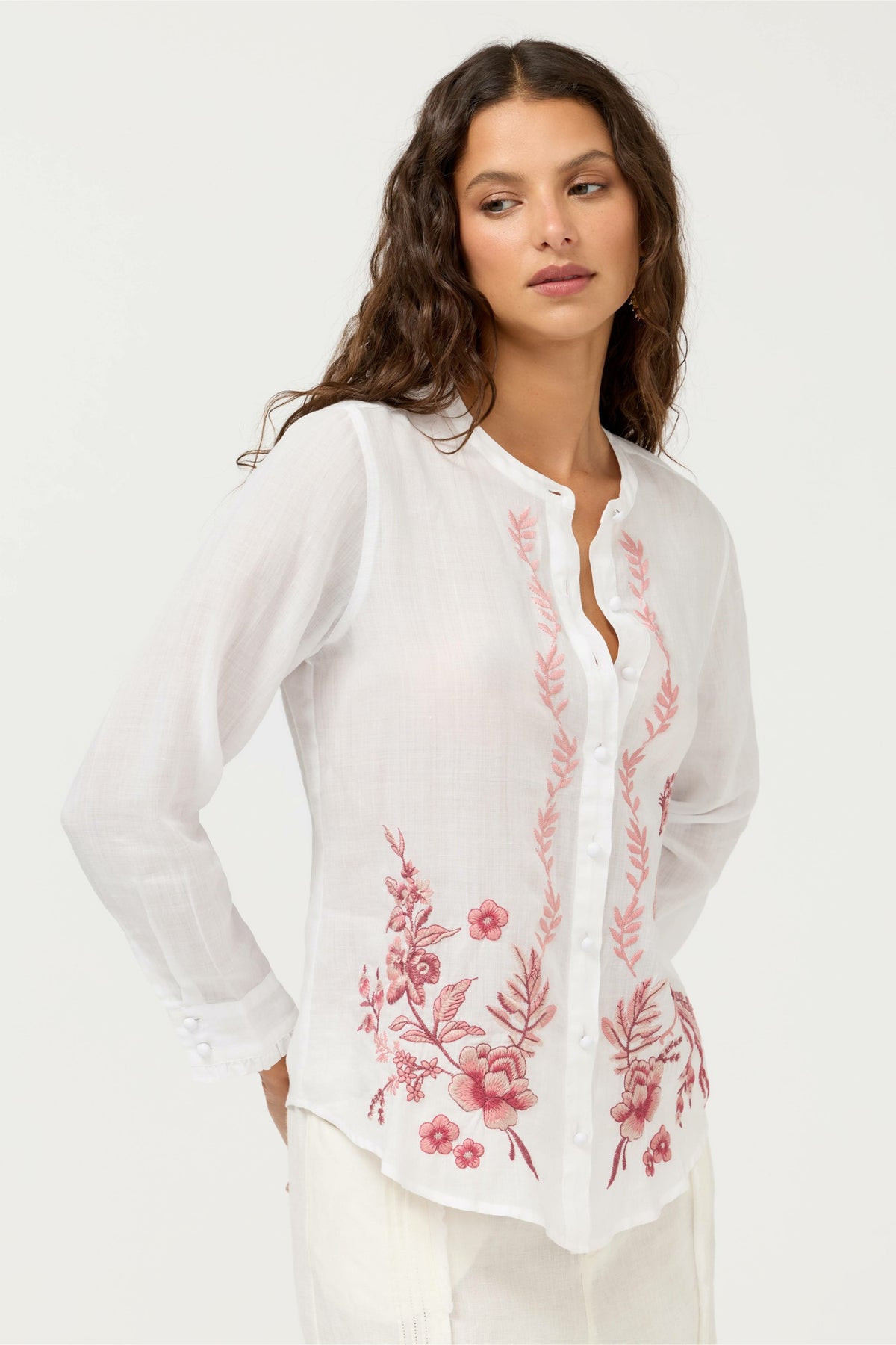 RUFFLE CUFF BLOUSE - Johnny Was Popular