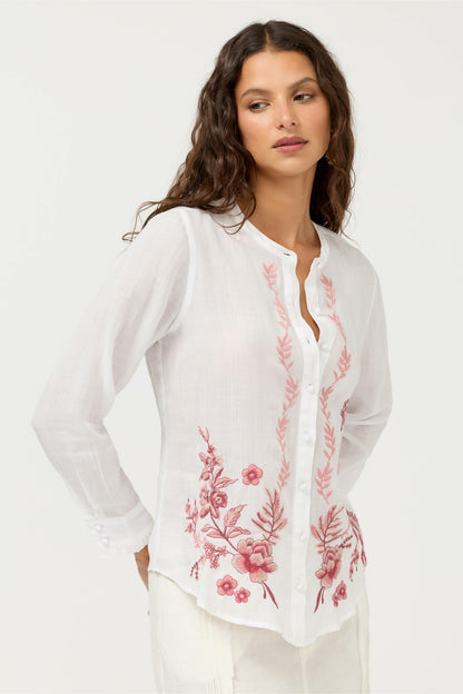 RUFFLE CUFF BLOUSE - Johnny Was Popular