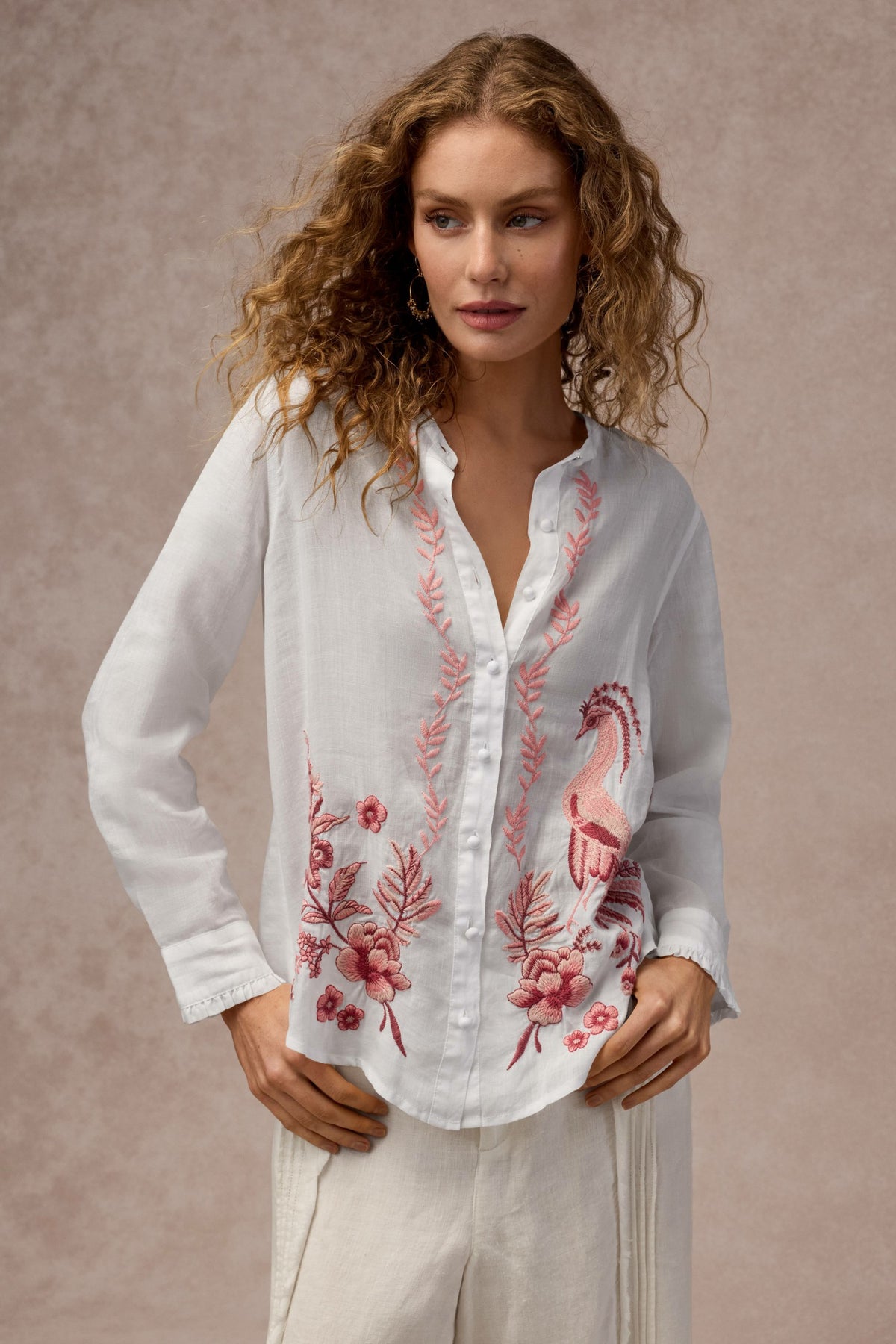 RUFFLE CUFF BLOUSE - Johnny Was Popular