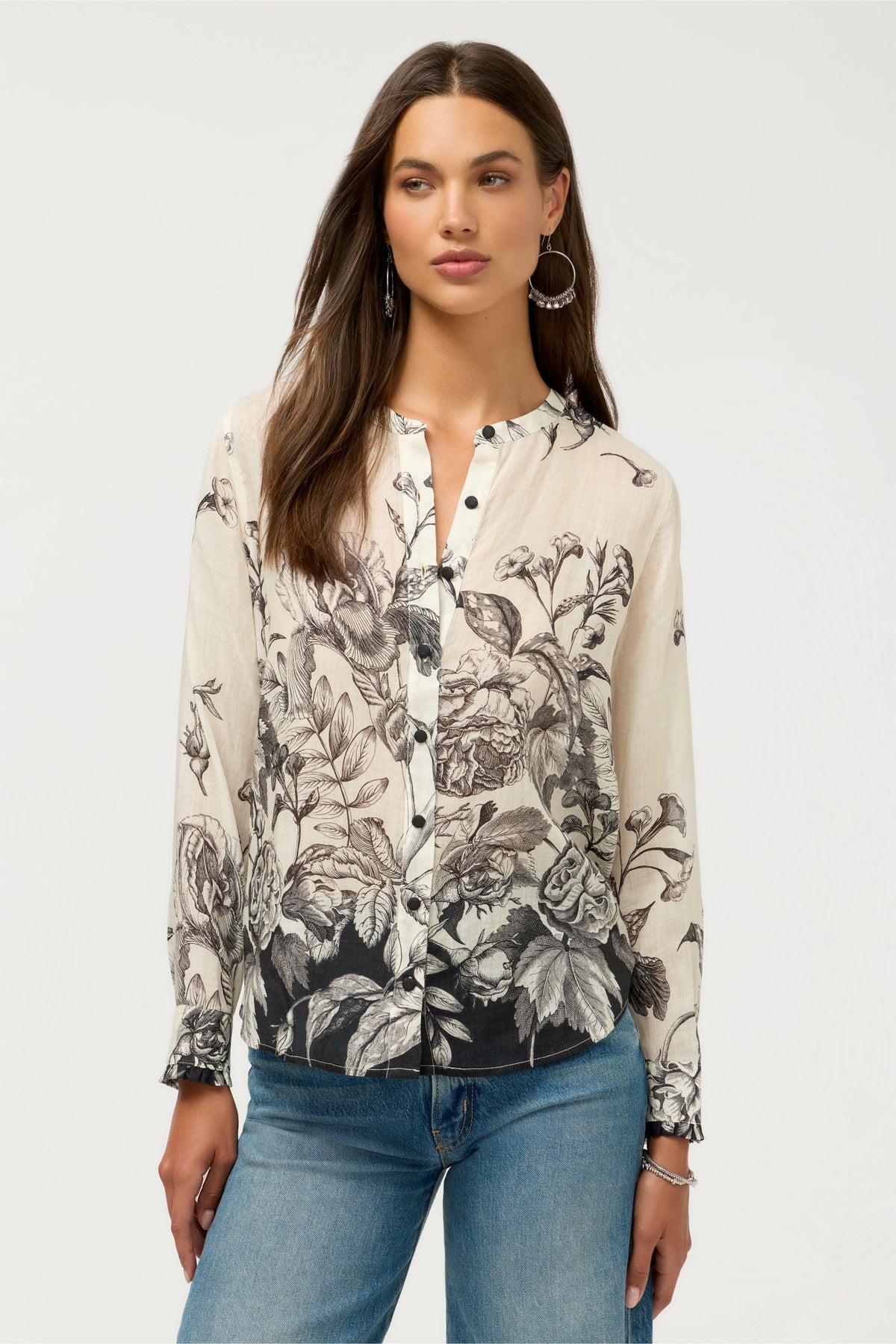 RUFFLE CUFF BLOUSE - Johnny Was Popular