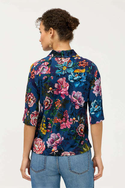THE JANIE FAVORITE KIMONO SLEEVE BUTTON FRONT TOP - Johnny Was Exclusive