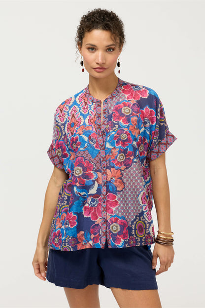 SHIRO BUTTON DOWN SHIRT - Johnny Was Signature