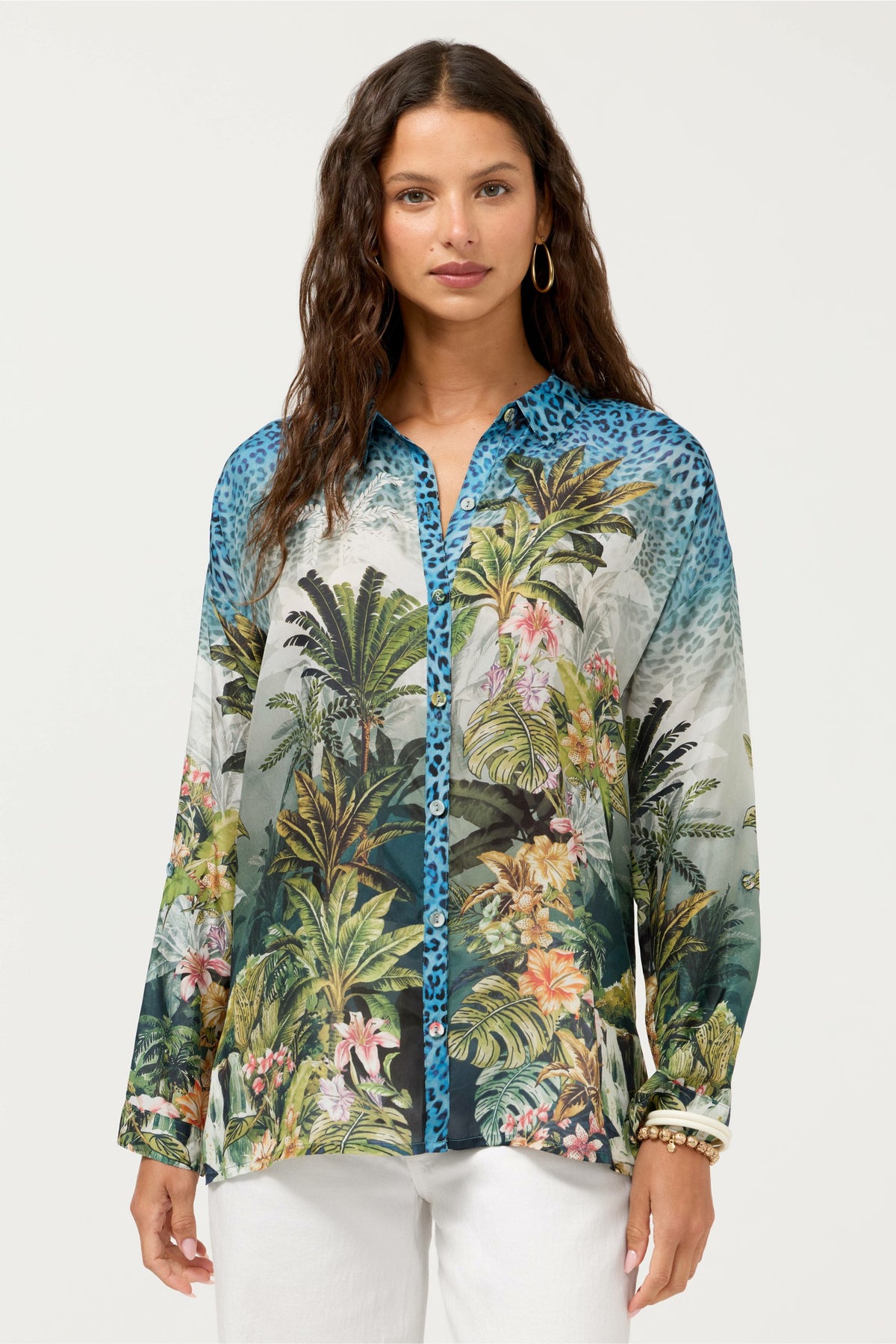 THE AUDREY BUTTON UP SHIRT - Johnny Was Featured